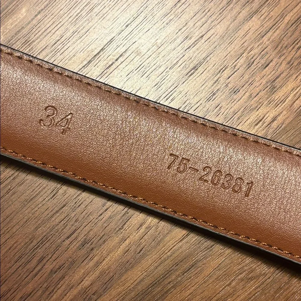 Johnston & Murphy Men's Black Leather Dress Belt - 34